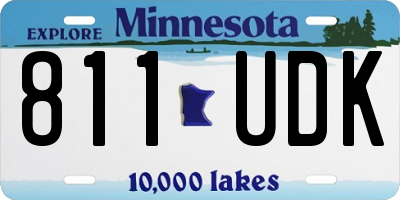 MN license plate 811UDK