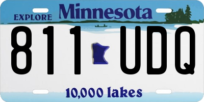 MN license plate 811UDQ