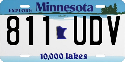 MN license plate 811UDV
