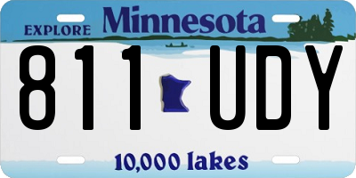 MN license plate 811UDY