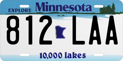 MN license plate 812LAA