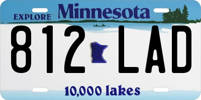 MN license plate 812LAD