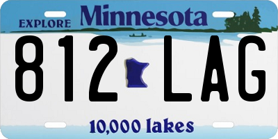 MN license plate 812LAG