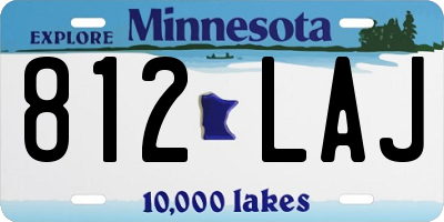 MN license plate 812LAJ