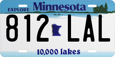 MN license plate 812LAL