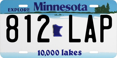 MN license plate 812LAP