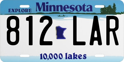 MN license plate 812LAR
