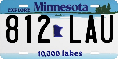 MN license plate 812LAU