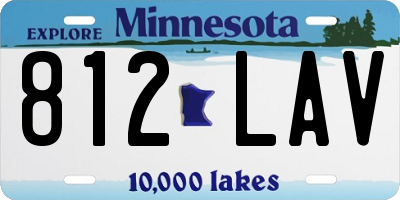 MN license plate 812LAV