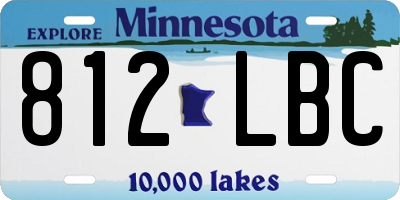 MN license plate 812LBC