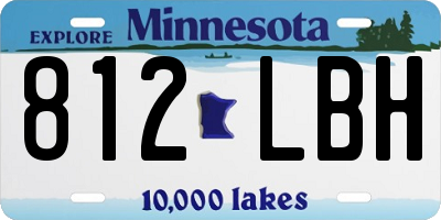 MN license plate 812LBH