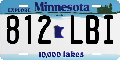 MN license plate 812LBI