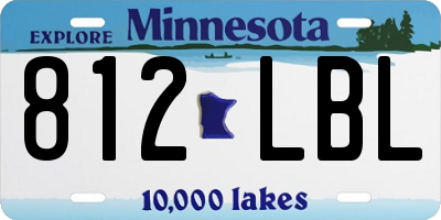MN license plate 812LBL