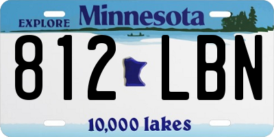 MN license plate 812LBN