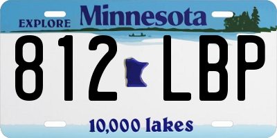 MN license plate 812LBP