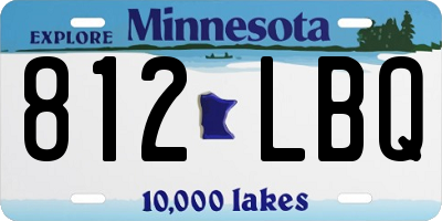 MN license plate 812LBQ