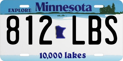 MN license plate 812LBS