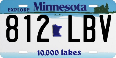 MN license plate 812LBV
