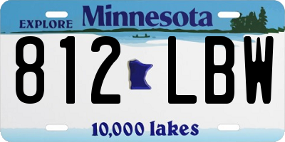 MN license plate 812LBW