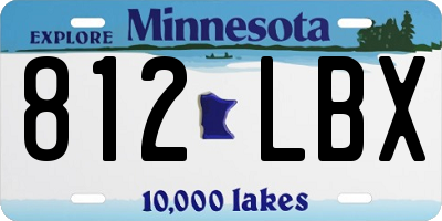 MN license plate 812LBX