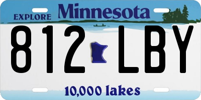 MN license plate 812LBY