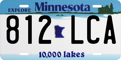MN license plate 812LCA