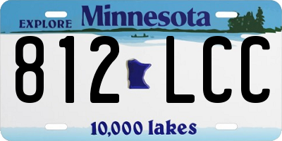 MN license plate 812LCC