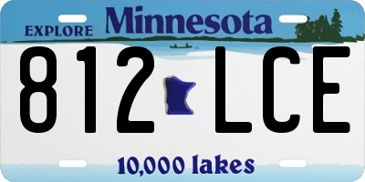 MN license plate 812LCE