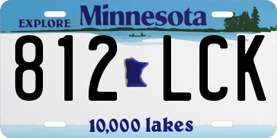 MN license plate 812LCK