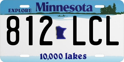 MN license plate 812LCL