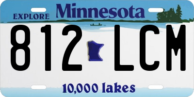 MN license plate 812LCM