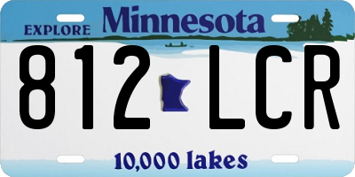 MN license plate 812LCR