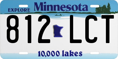 MN license plate 812LCT