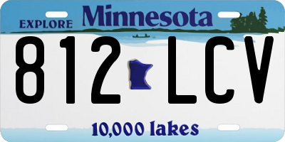 MN license plate 812LCV