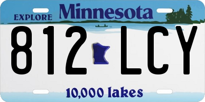 MN license plate 812LCY