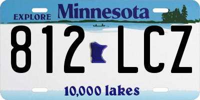 MN license plate 812LCZ
