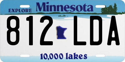 MN license plate 812LDA