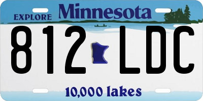 MN license plate 812LDC