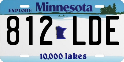 MN license plate 812LDE