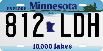 MN license plate 812LDH