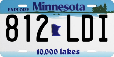 MN license plate 812LDI