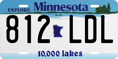 MN license plate 812LDL