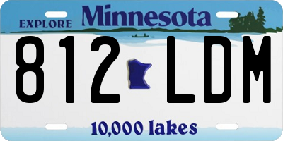 MN license plate 812LDM