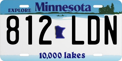 MN license plate 812LDN