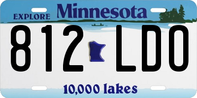 MN license plate 812LDO