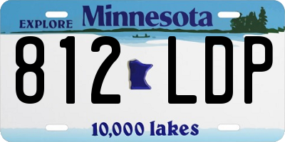 MN license plate 812LDP