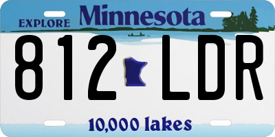MN license plate 812LDR