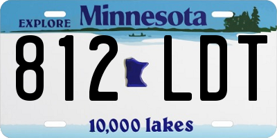 MN license plate 812LDT