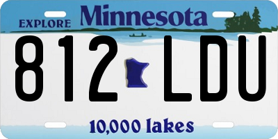 MN license plate 812LDU