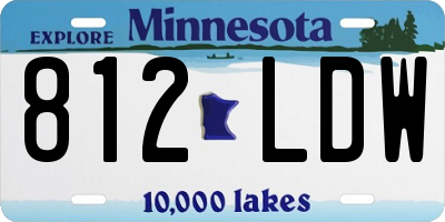 MN license plate 812LDW